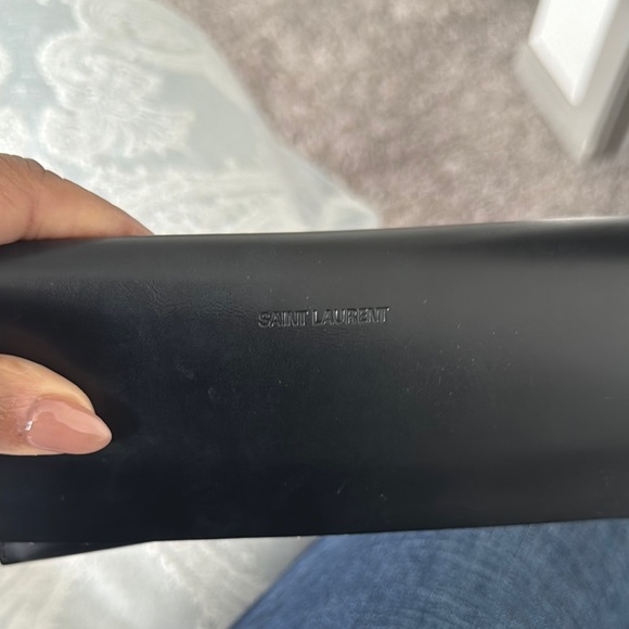 Saint Laurent Women's Square Sunglasses - Tan - Picture 5 of 6